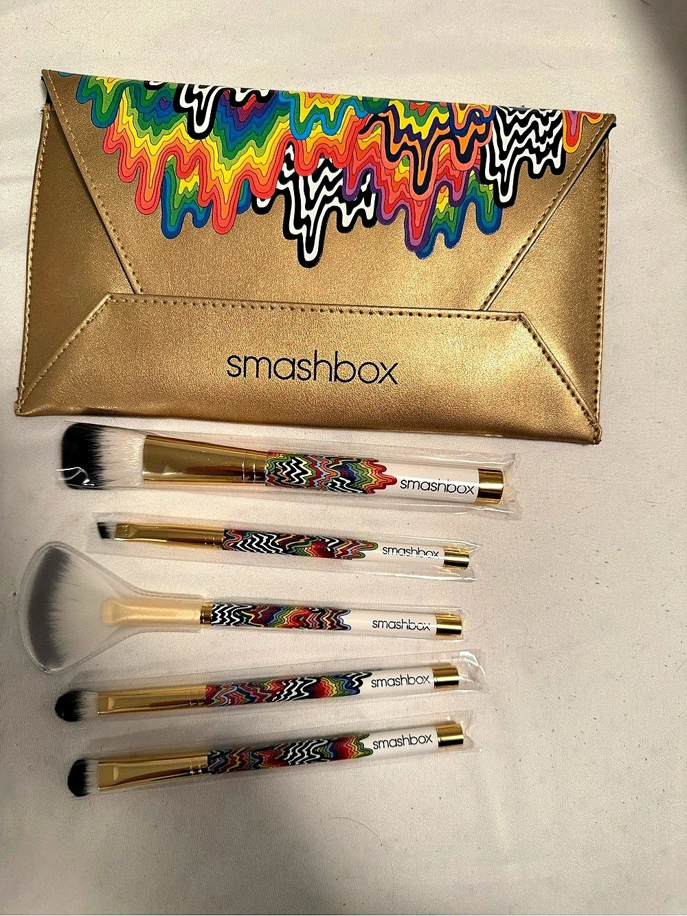 Smashbox Holidaze Artist Brush Set + Clutch – Jen Stark Limited Edition – NEW